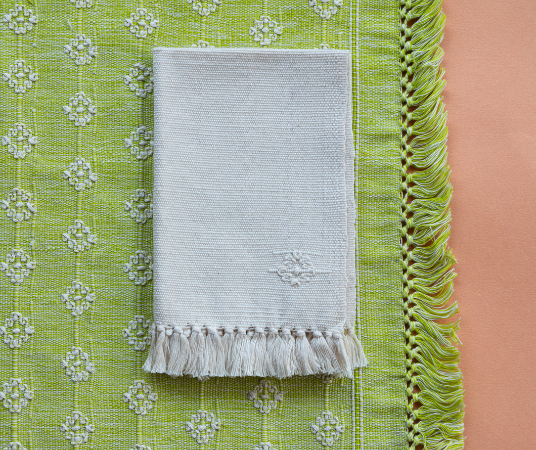 ELENA, set de table avec serviettes, vert