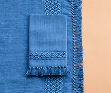 Charger l&#39;image dans la galerie, JULIA, set de table avec serviettes, bleu