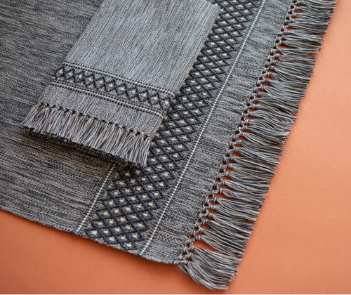 JULIA, set de table avec serviettes, gris
