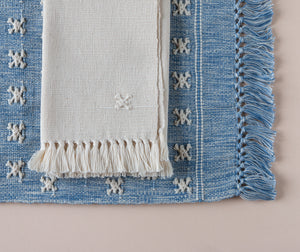 MARIA, set de table avec serviettes, bleu