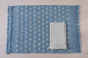 MARIA, set de table avec serviettes, bleu