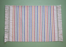 Charger l&#39;image dans la galerie, SARA, set de table en tissu avec serviettes, écru à rayures colorées