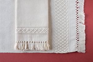 JULIA, set de table avec serviettes, écru