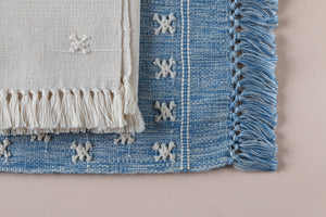 MARIA, set de table avec serviettes, bleu
